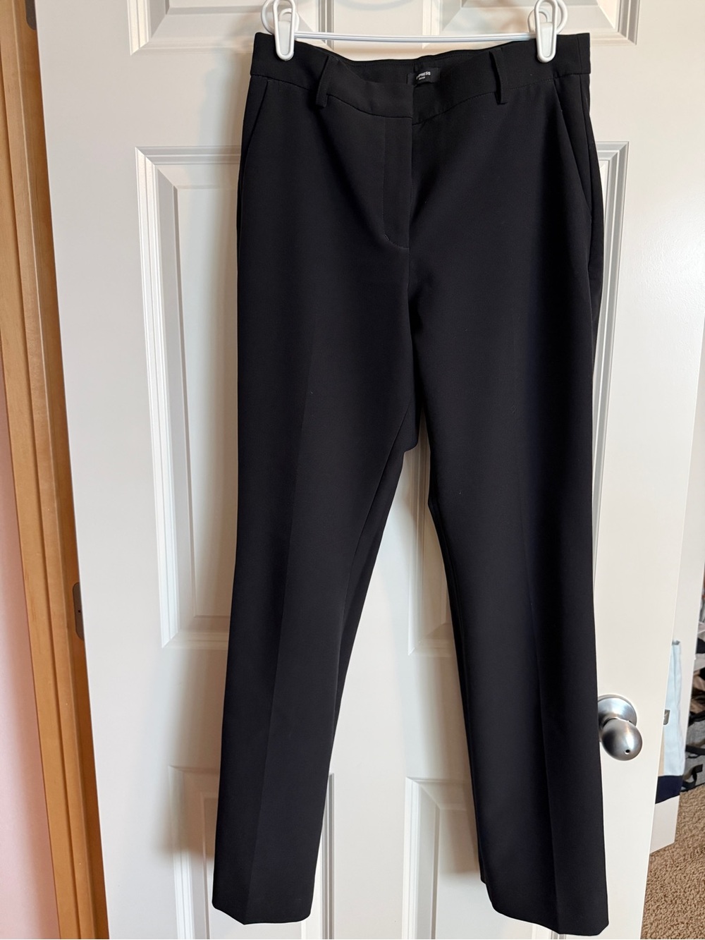 Express Black Straight-Leg Work Trousers